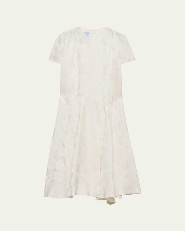 Primula Jacquard Asymmetric Midi Dress